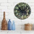 thumbnail image 3 of Yayeee 10" Wall Clock Battery Operated Quartz Round Silent Non-Ticking Home Decor, Green Forest Scene, 3 of 6