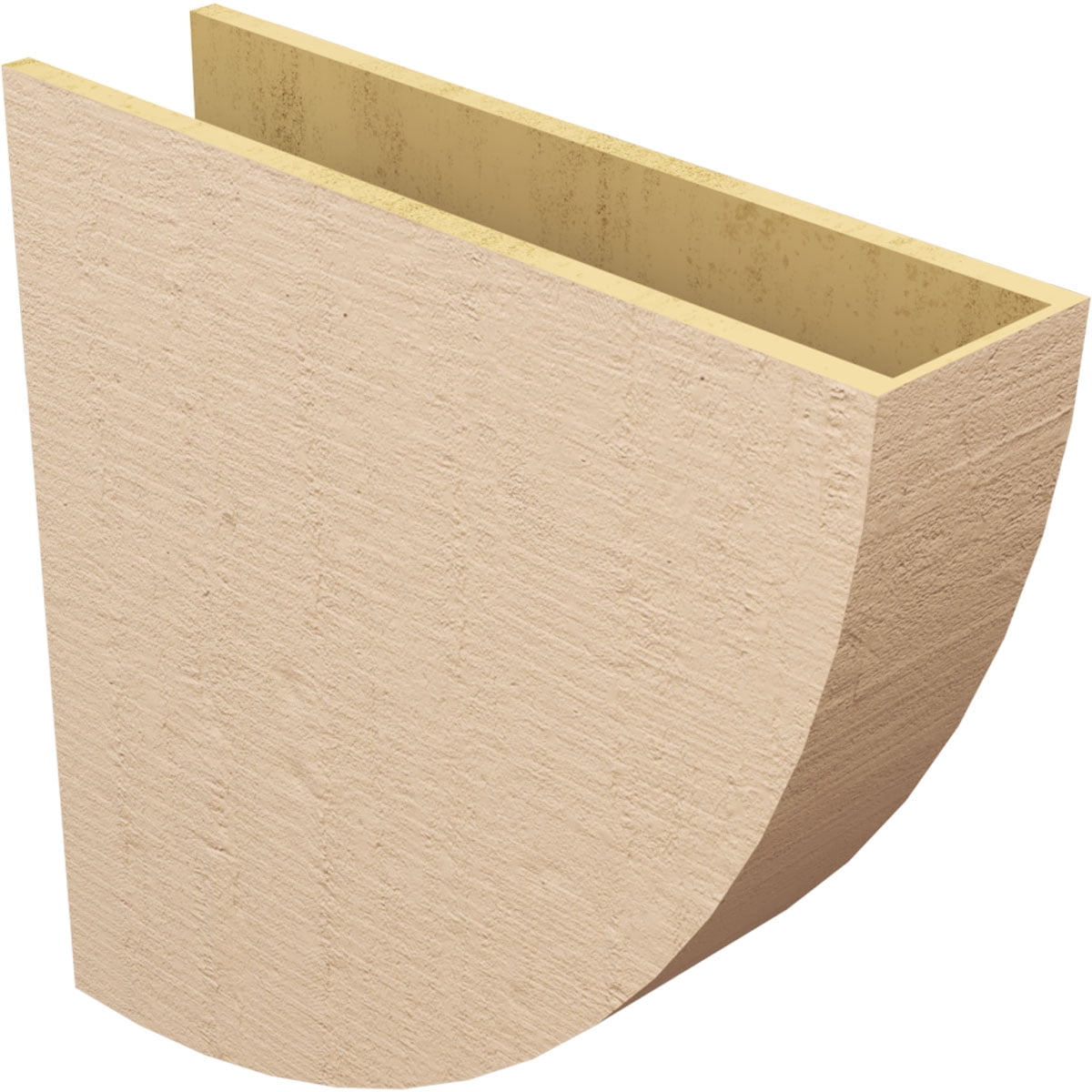 8"W x 32"D x 32"H Thin Durham Rough Cedar Woodgrain TimberThane Corbel, Primed Tan