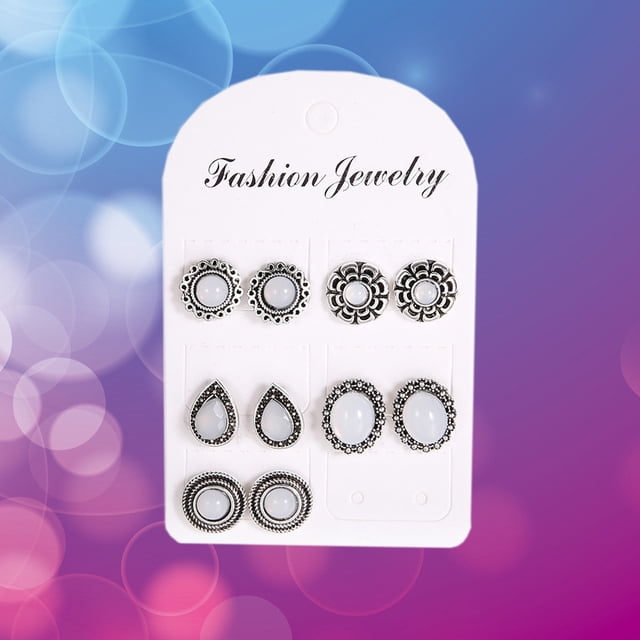 unbranded 5Pares Aretes Vintage De Para Mujer Regalo Para Aniversarios Y Fiesta