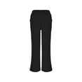 thumbnail image 3 of SNKSDGM Women's Plus Black Dress Pants Women Petite Short Plus Size Black Pants for Women High Waisted Leather Women's Casual High Waist Solid Color Wide Leg Pants, 3 of 6