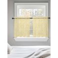thumbnail image 5 of Light Yellow Botanical Tier Curtains 36 Inch Length,Sheer Curtains for Bedroom Living Room Window Spring Summer Chic Wildflowers Short Kitchen Curtains Drapes for Small Half Window 27.5"x36" 2 Panels, 5 of 7