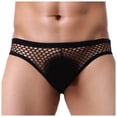 thumbnail image 1 of Uinagy Men's Solid Color Mesh Hollow Briefs, 1 of 8