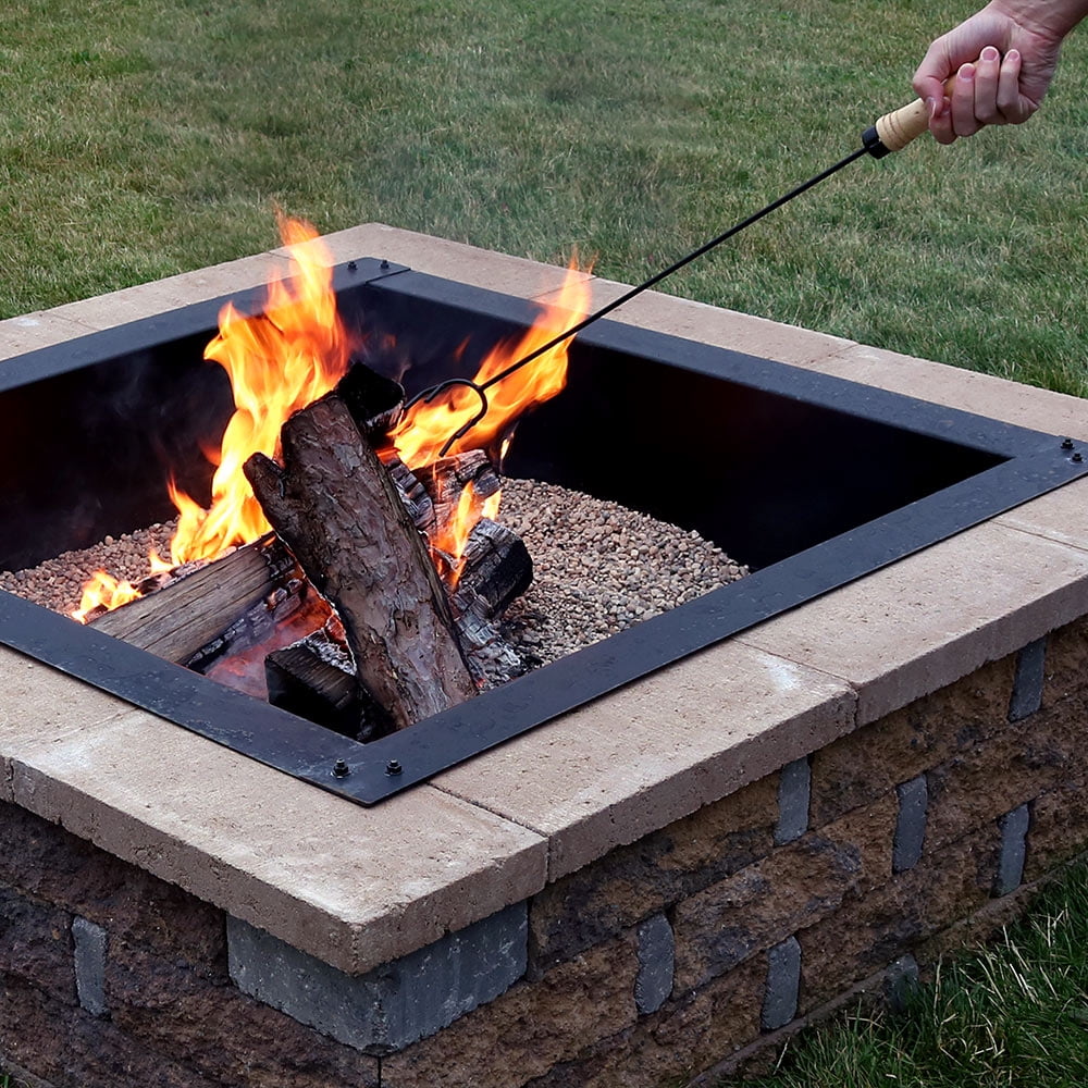Sunnydaze Steel Fire Pit Poker Stick - Wood Handle - Outdoor Camping ...