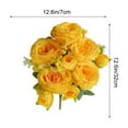 thumbnail image 3 of ZhyrZng 5 Heads Artificial Rose Bouquet - Realistic Silk Fake Flower Bush for Wedding Home Office Decoration & Valentine's Day Floral Arrangement featuring Long Stalk, 3 of 7