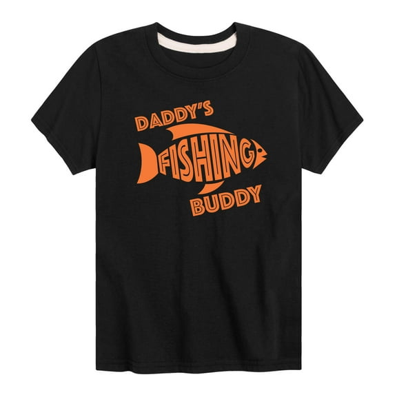 Instant Message - Daddy's Fishing Buddy, Orange - Toddler And Youth Short Sleeve T-Shirt
