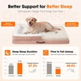 thumbnail image 3 of Extra Large Orthopedic Dog Bed Waterproof Pet Sofa Bed Four-Sided Bolster Cushion with Removable Washable Cover for Big Dogs Pink, 3 of 10