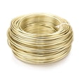 thumbnail image 2 of 250gs Anodized Aluminum Wire Bendable Metal Craft Wire Flexible Craft Wire for Beading Jewelry Craft Making Light golden 22 Gauge 0.6mm 280m/250g(918.6 Feet/250g), 2 of 4