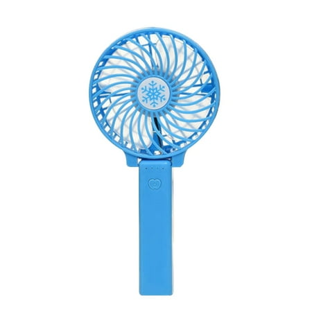 

GLFILL Small Folding Desk Fan Mini Hand-held Cooler Cooling USB Rechargeable 3-Modes