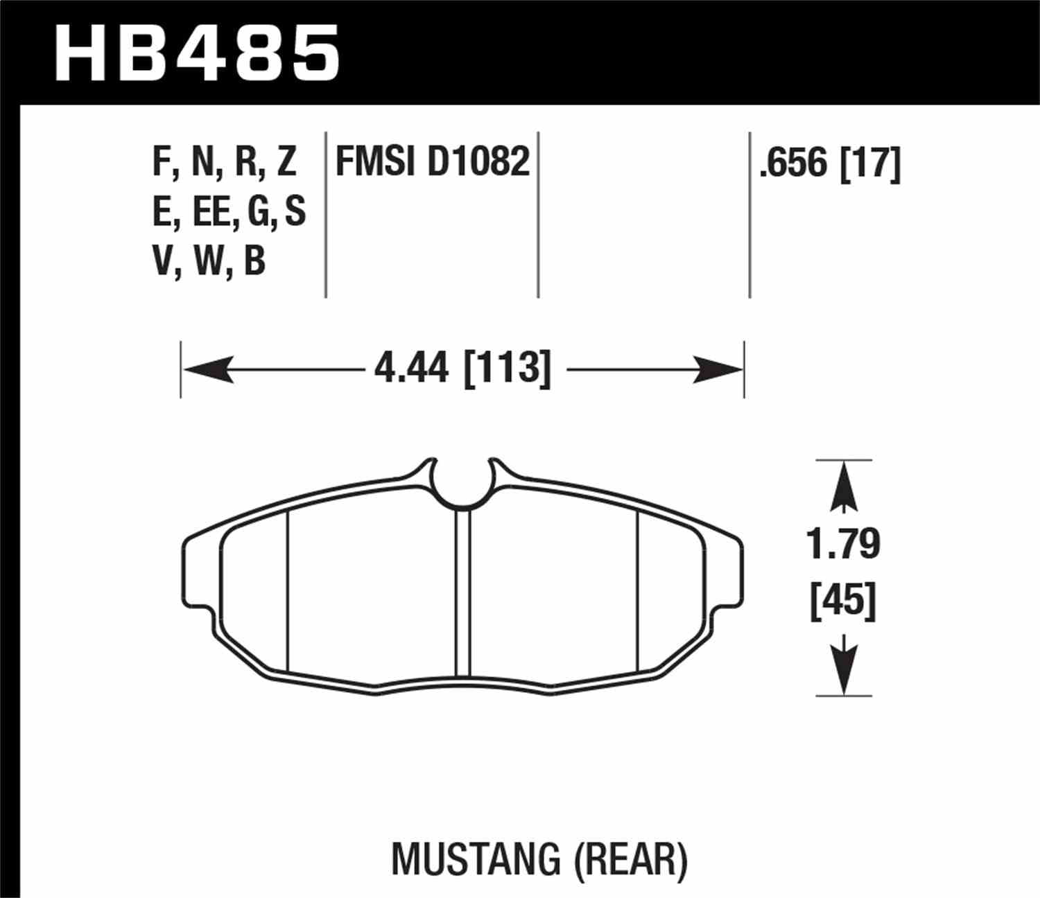 Hawk Performance HB485W.656 DTC-30 Disc Brake Pad