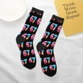 thumbnail image 2 of 67 Socks for Boys Girls Women Men 6 7 Meme Novelty Crew Socks Funny Gifts For Six Seven Stuff Lovers, 2 of 7