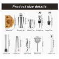 thumbnail image 3 of Juego de Coctelera Malubero de 750 ml y Utensilios de Bar Con charola, 3 of 5