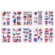 thumbnail image 2 of Pegatinas De Tatuaje Del Día De La Independencia, Pegatinas De Arte Corporal, Decoración Impermeable Del Día De La Independencia Yuarrent  HA035230-00, 2 of 6
