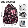 thumbnail image 4 of Yuyamidu Pink Bow Kids School Backpack for Elementary Girls 17 Inch Large Capacity Football School Bag for Travel and Hiking, Back to School, 4 of 8