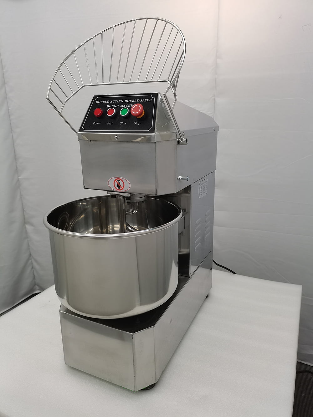 Techtongda 30QT Electric Commercial Spiral Dough Mixer Stand Mixer Kneading Flour Mixer Double Action Double Speed