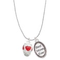 thumbnail image 1 of Delight Jewelry Silvertone Red Heart Spinner Best Mom Ever Charm Necklace, 1 of 4