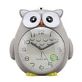 thumbnail image 1 of stanreset Cute Owl Shaped Silent Night Light Alarm Clock Bedside Bedroom Snooze Function Silence Clock for Kids No.3, 1 of 6