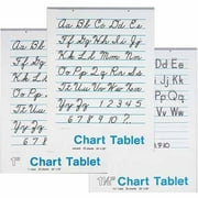 School Smart UnRuled Easel Pad, 16 lb, 27" x 34", White, 50 Sheets