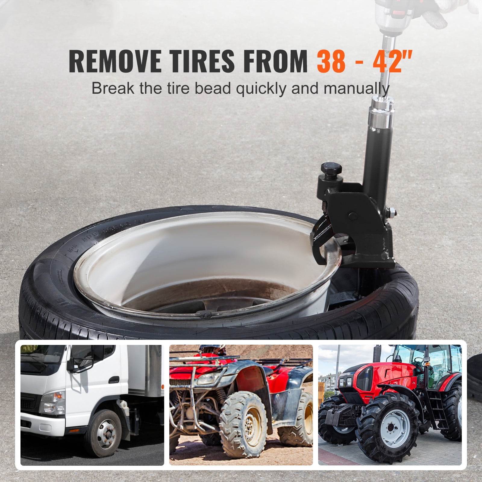 VEVOR Manual Tire Bead Breaker Tool for 38"-42" Motorcycle Car Bus Truck ATV