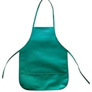 YeekTok 2Pcs Multicolor Reusable Non-Woven Kids Apron for Craft Kitchen Classroom Green