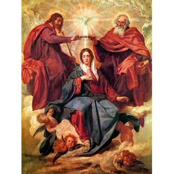 Bentley Global Arts PDX374685LARGE The Coronation of The Virgin Poster Print by Diego Velazquez, 22 x 28 - Large