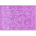 thumbnail image 1 of Ahgly Company Indoor Rectangle Animal Purple Traditional Area Rugs, 3' x 5', 1 of 4