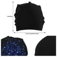 thumbnail image 2 of Pofeuu Black Blue Glitter Sparkles Print Beanie Hat for Men and Women Winter Warm Hats Knit Slouchy Thick Skull Cap, 2 of 7