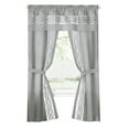 thumbnail image 2 of Montauk Accents Malibu 5 Piece Rod Pocket All In One Attached Semi Sheer Window Curtain Panels & Valance Set - 63 in. Long, Silver, 2 of 3