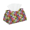 thumbnail image 2 of Lsque Colorful Bulldog Printed Long Tissue Box Cover Holder, Facial Paper Organizer Dispenser,Triangle with Bottom Belt, PVC Leather Decorative Organizer, 2 of 9