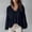 *Black, variant on ClodeEU Women's V Neck Long Sleeve Ruffled Blouse,Casual Loose Fit Boho Tunic Shirt Black,Women's Plus L