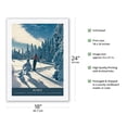 thumbnail image 2 of The Harz Mountains - Germany - Skiing the Highlands - Vintage Travel Poster c.1948 - Japanese Unryu Rice Paper Art Print (Unframed) 18 x 24 in, 2 of 4