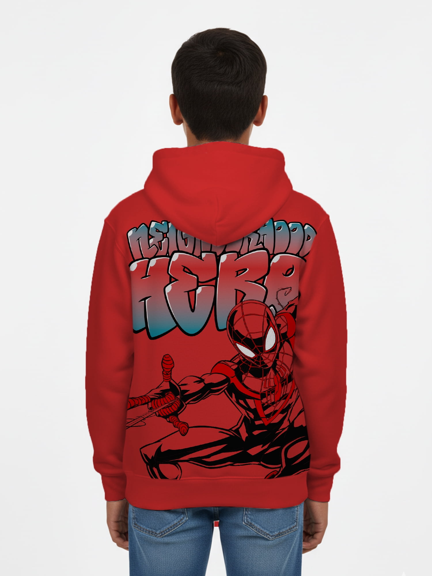 Spider-Man Little and Big Boys Neighborhood Miles Graphic Hoodie