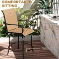 thumbnail image 5 of Brown Bar Stools - 360° Rotation with Breathable Mesh - Patio Entertainment / Durable and Cool Seating, 5 of 6