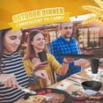 thumbnail image 4 of 32Pcs Wheat Straw Dinnerware Sets, Service for 8, Includes Plates & Bowls, Black Plastic, Microwave & Dishwasher Safe, Durable Party Tableware, Ideal for Valentine's Day, 4 of 10