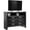 Black, variant on Maklaine Modern Wood 6-Drawer TV Stand in Silver Champagne