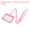 Pink, variant on Uxcell 10.2x8cm Horizontal Clear Window ABS ID Badge Holders with Lanyard Yellow 3Pack
