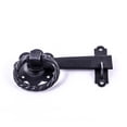 thumbnail image 6 of Black Wrought Iron Gate Floral Ring Turn Latch Lock 6" Replica Pull Catch for Barn Door Renovator's Supply, 6 of 6
