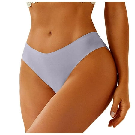 Kmdttou Panties for Women Sexy Lace High Cut Panties Comfort Bikini Panty Stretch Underpants Breathable Ladies Briefs (Available in Plus Size) Gray-L