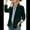 Dark Green, variant on Women'S Velvet Blazer Jacket Casual Button Up Long Sleeve Cardigan Suits Business Coat with Pockets Dark Green S