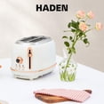 thumbnail image 4 of Haden Heritage 2-Slice Wide-Slot Toaster, Stainless-Steel Bread Toaster with Adjustable Browning Control, Crumb Tray & Non-Slip Feet, Ivory & Copper, 4 of 9
