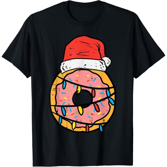 Christmas Donut Santa Cute Xmas Baking Baker Men Women Kids T-Shirt
