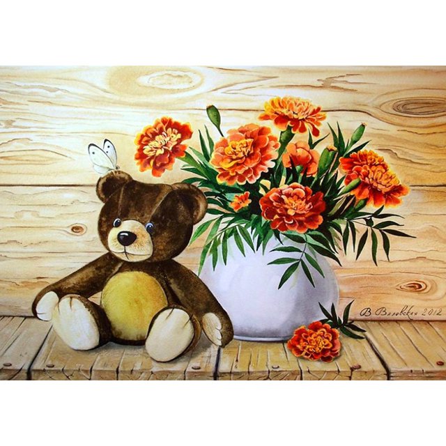 Pintura de diamante (DB3162) 5D Flor cuadrada diy Bordado Sala de estar (YF012) 20X30cm Hugtrwg Para estrenar