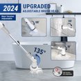 thumbnail image 4 of Electric Spin Scrubber, Cordless Bath Tub Power Scrubber with Long Handle & 4 Replaceable Heads,Shower Cleaning Brush Household Tools for Bathroom & Tile Floor, 4 of 8