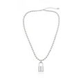 thumbnail image 4 of Guardurnaity Men Chain Necklace Adjustable Firm Silver Accessories Hanging Valentines Day Chokers Pendants Sweaters Womens for Teen Girls Color Acero 10Conjunto, 4 of 6