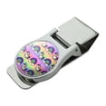 thumbnail image 1 of Cute Kawaii Rainbow Unicorn Pattern Satin Chrome Plated Metal Money Clip, 1 of 3