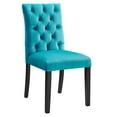 thumbnail image 3 of Modway Duchess Performance Velvet Dining Chairs - Set of 2 in Blue, 3 of 9
