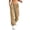 Khaki, variant on Lopecy-Sta Pants for Women Cargo Jogger Pants Elastic Drawstring Waist Multi Pockets Loose Fit Street Style Athletic Trousers for Spring Fall