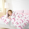 thumbnail image 4 of Feelyou Fashion Bowknot Child Queen Comforter Set, Kawaii Cartoon Ribbon Bedding Sets, Dreamy Princess Style Reversible Bedding Comforter Set, Lightweight Room Decor, 3-Piece, 4 of 8
