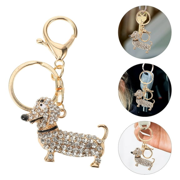 LEORX Dachshund Keyrings Cute Pendant Key Ring 1Pack Decorative For Women and Daily Outfit Match