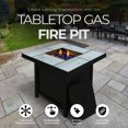 thumbnail image 2 of Four Seasons Courtyard 50,000 BTU 32 Inch Square Tile Tabletop Gas Fire Pit, 2 of 7
