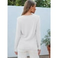 thumbnail image 2 of Womens Casual Long Sleeve Round Neck Shirts Basic Fall and Winter Tops, 2 of 5